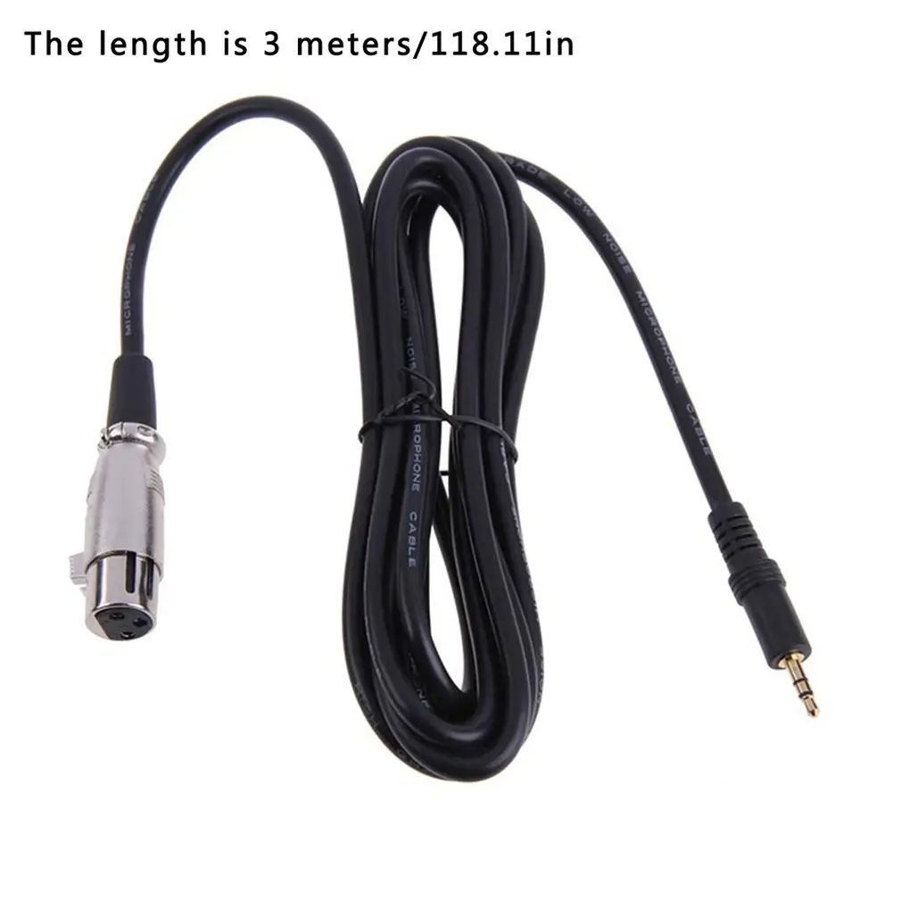 

3 Pin Female To Right Angle 1/8 XLR3F To Right-angle 3.5 Mm TRS For DV Camera/ Microphone Mic Stereo Jack Mic Cord Cable