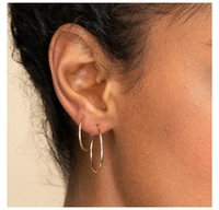 jujie 2 pairs stainless steel metal hoop earring for women fashion personality earrings jewelry wholesaledropshipping