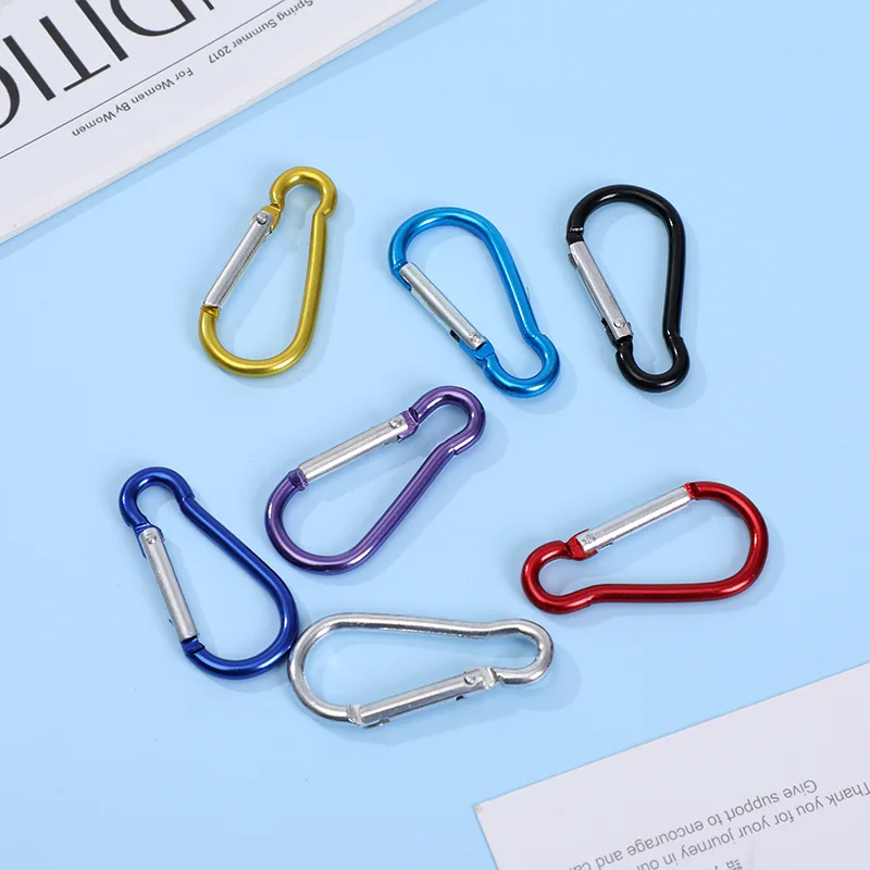 

Outdoor Camping Carabiner Mini Stainless Steel Spring Snap Quick Link Lock Hook Ring Chain Buckle Connection Keychain Gourd Nut