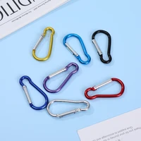 outdoor camping carabiner mini stainless steel spring snap quick link lock hook ring chain buckle connection keychain gourd nut