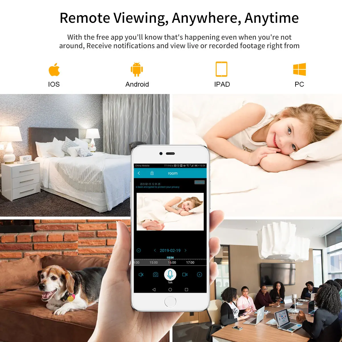 JOOAN, беспроводная ip-камера, 1080 P, HD, умная, WiFi, для домашней безопасности, инфракрасное, ночное видение, видеонаблюдение, CCTV камера, детский монитор