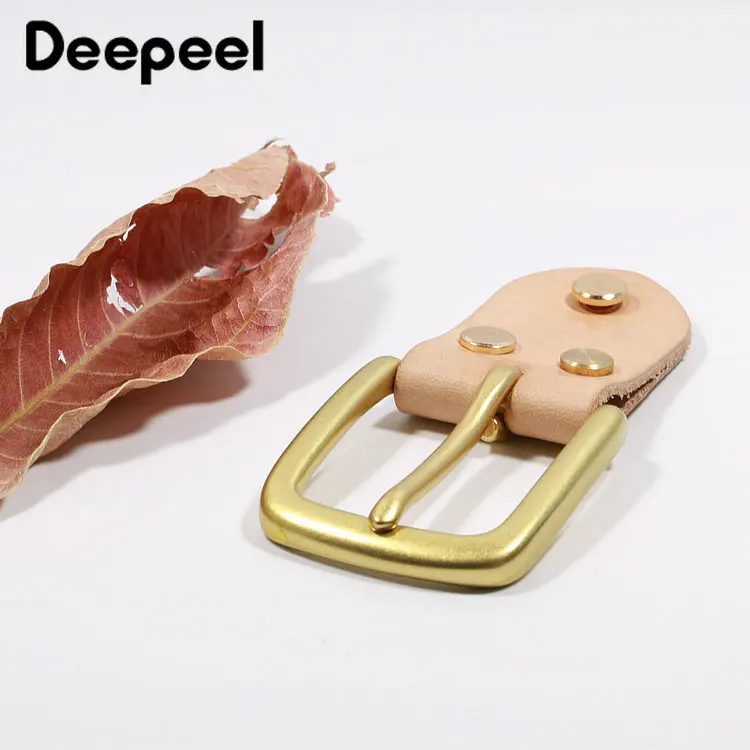 Deepeel1pc 35 мм латунная ретро пряжка унисекс с головкой из чистой меди застежка для