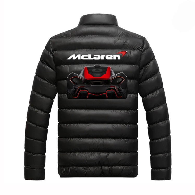 

McLaren Spring Autumn Print Zipper Jacket Male Casual Commission Padded Coats College Men's Warm Hip Hop Coat Tops