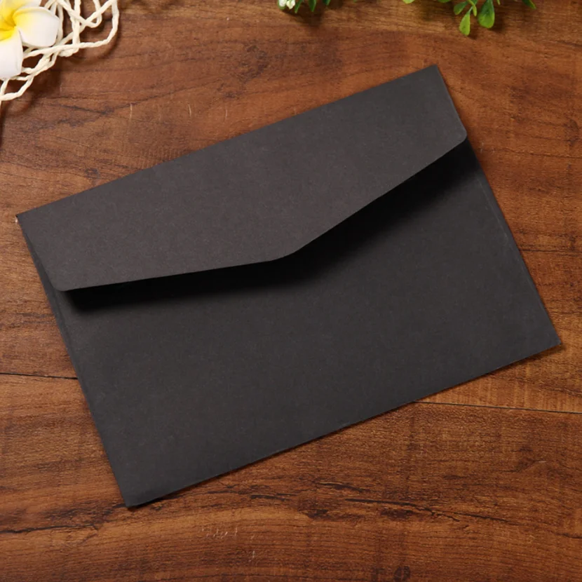 Конверты бумажные белая черная крафт-бумага пустые классические для свадебного