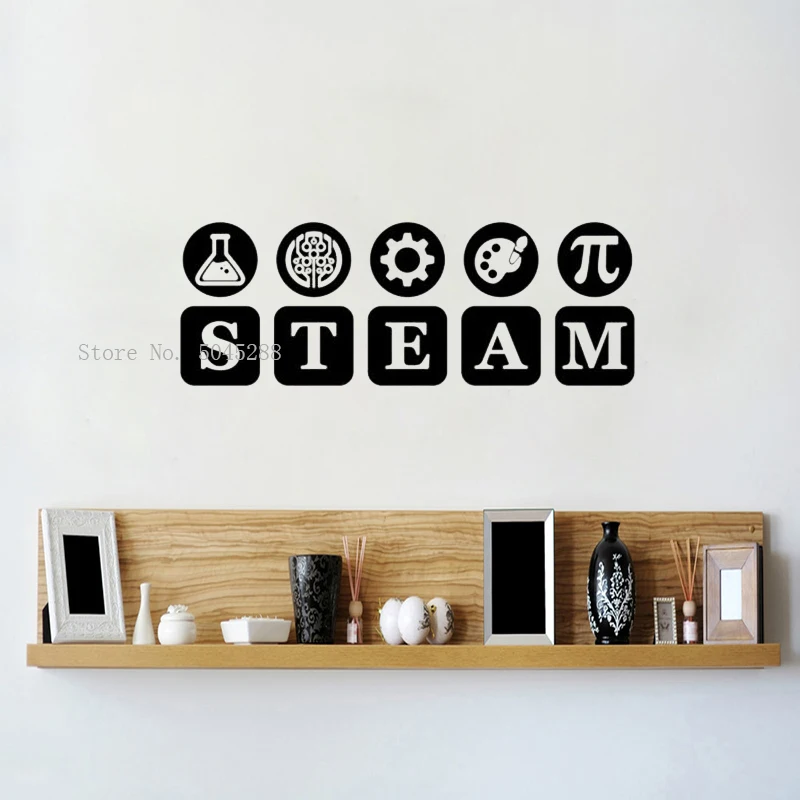 Паровая Наклейка на стену научная техника искусство математика знак виниловая