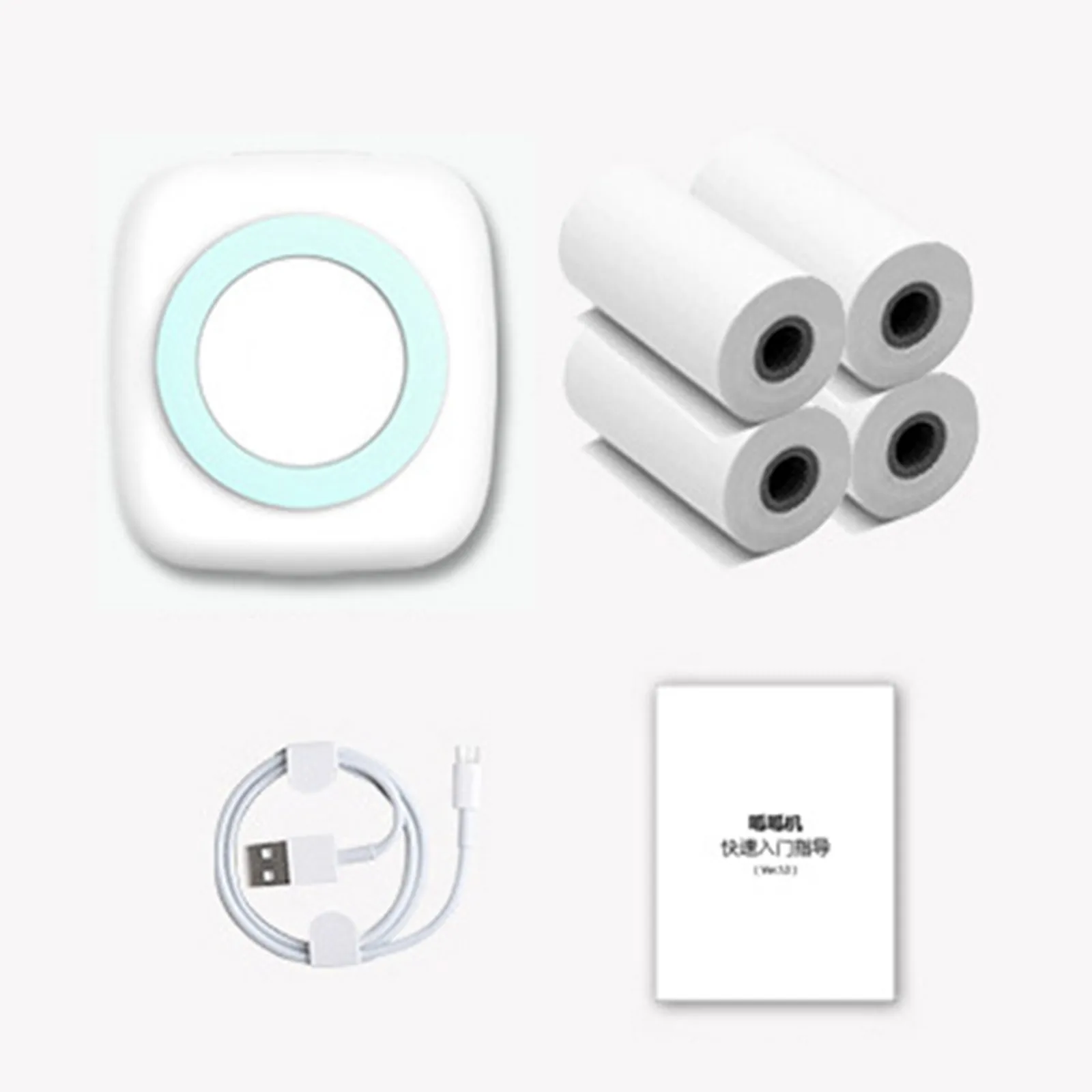 

Карманный мини-принтер, портативный термопринтер, фотография, устройство для печати чеков, Bt беспроводной с 4 звеньями, термобумага для офис...