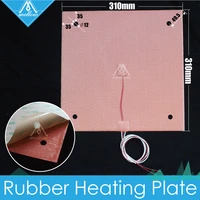 usa materialsilicone heater pad 310x310mm for creality cr10 3d printer heated bed wscrew holes adhesive backing sensor