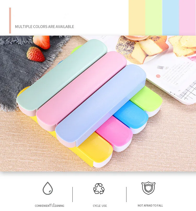 Цветная коробка для столовых приборов пластиковая портативная выдвижная