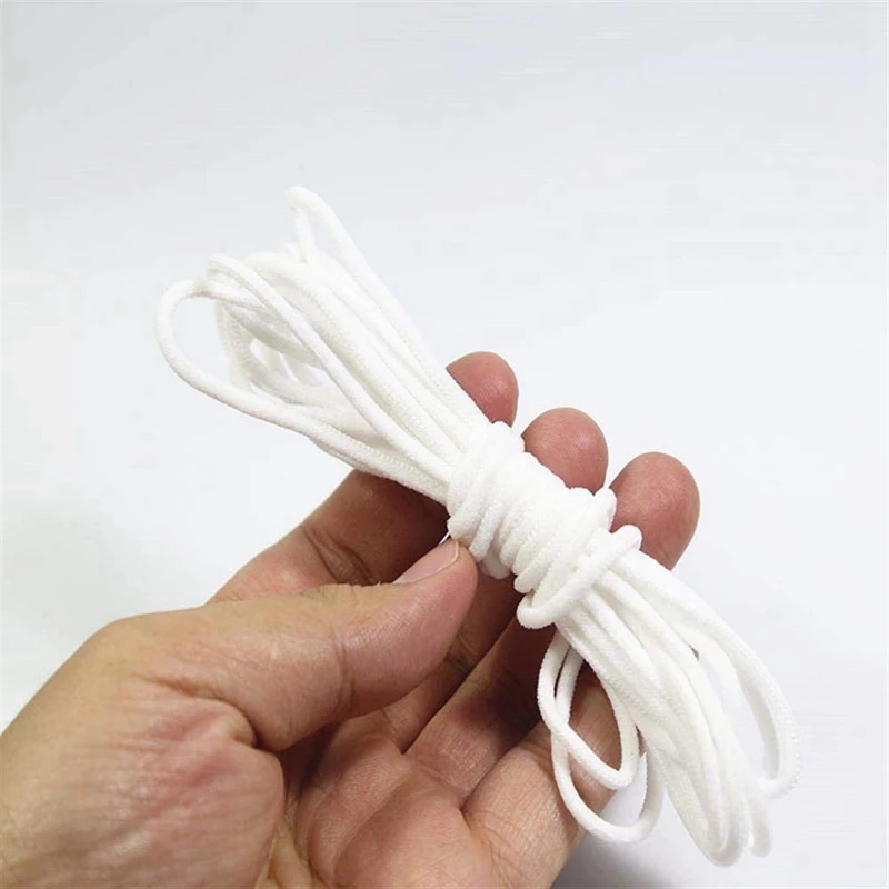 

300M Elastic Rope Rubber Band Tape Around Ear Hanging DIY Masks Accessories 2.5mm Mask Ear Hanging Rope