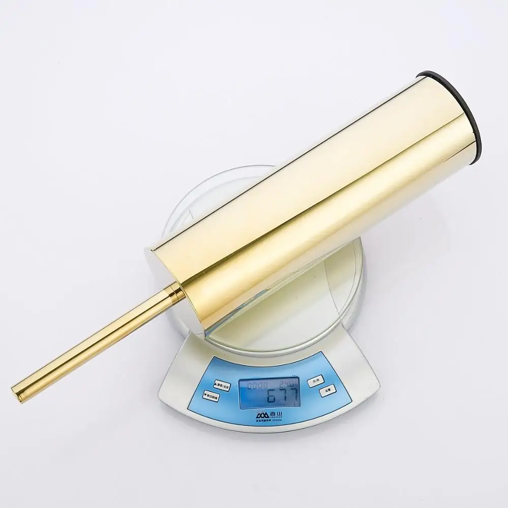 

304 Stainless Steel Toilet Brush Gold Bathroom Cleaning Tool brush Holder With Toilet Brush