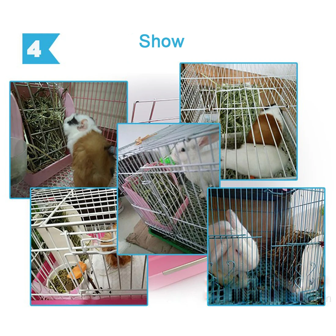 

Rabbit Hay Feeder Bunny Feeder Rabbit Guinea Pig Hay Feeder 2 in 1 Hay Food for Guinea Pig Bunny Rabbit Small Animals