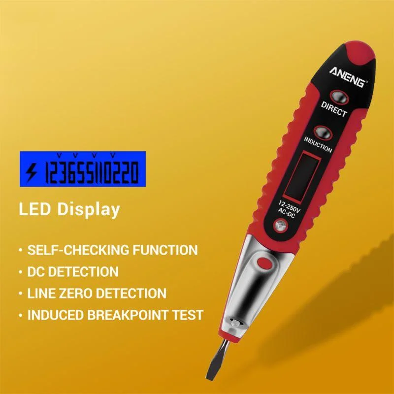 

Test Pencil Multifunction AC/DC LCD Digital Display Voltage Test Pen LED Light Voltage Detector Tester Electric Screwdriver Pen