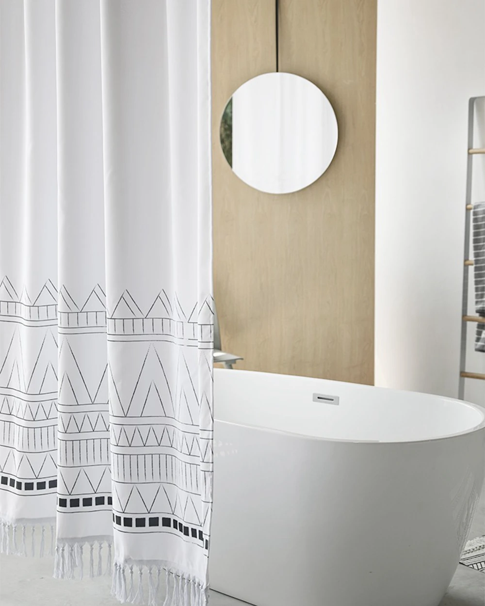 Не в утолщенном этническом кисточкой занавеска для душа инструменты ванной