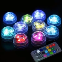 ip68 waterproof battery operated multi color submersible led underwater light for fish tank pond swimming pool wedding party