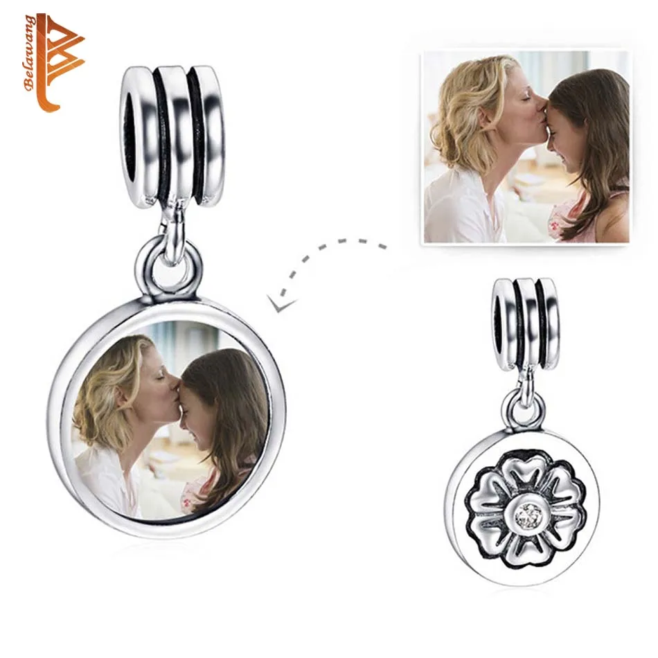 BELAWANG Персонализированные 925 пробы серебро колько Forever Love Фото Подвески подходят