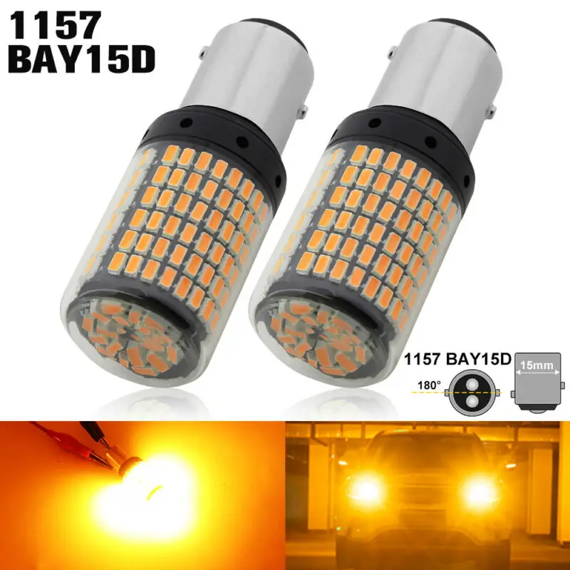 

BAY15D LED Brake Reverse Tail Light Bulb Canbus Car Lamp 12V 144SMD 3000Lums