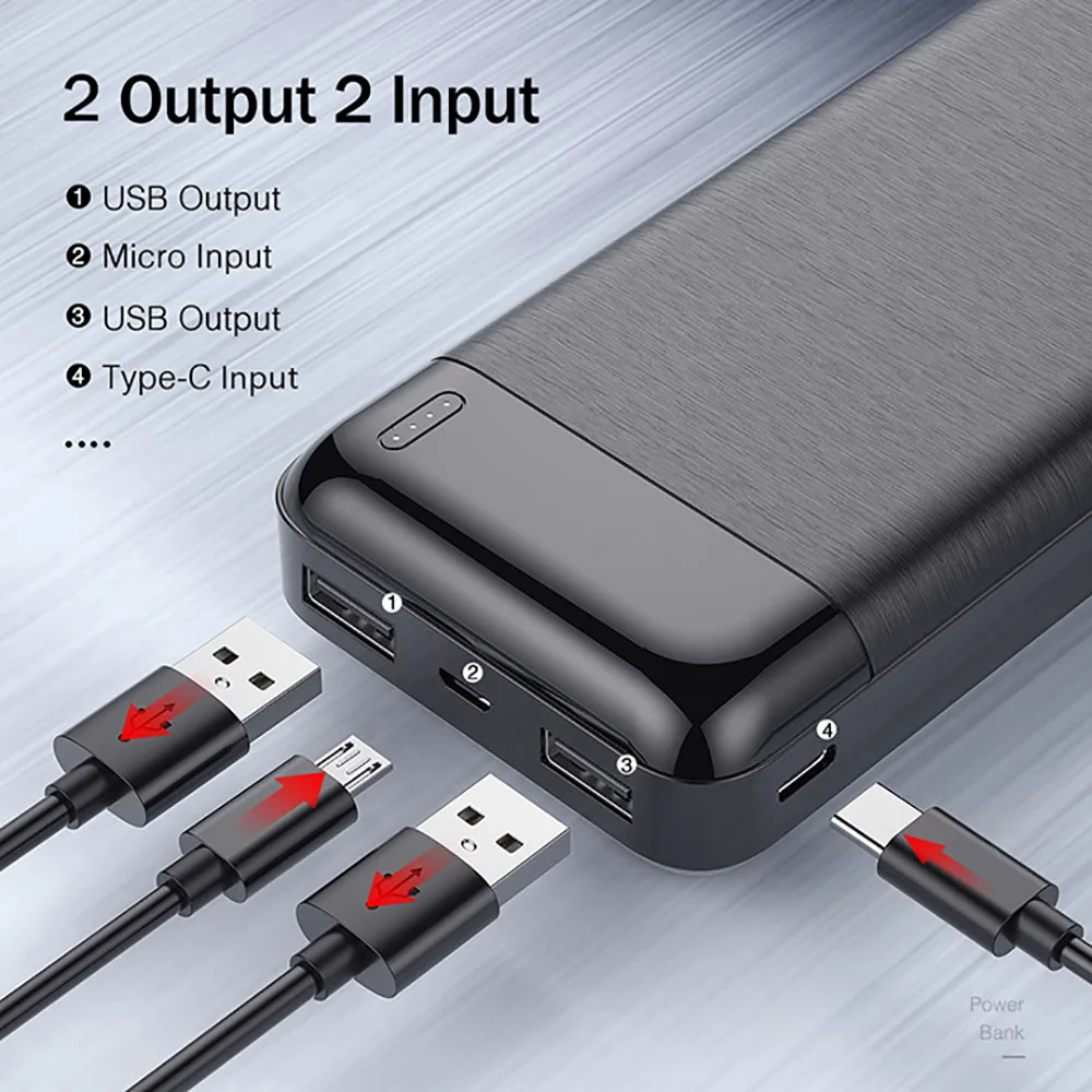 QC3.0 PD портативное зарядное устройство 10000 мА USB Внешнее для iPhone 11 SE | Мобильные