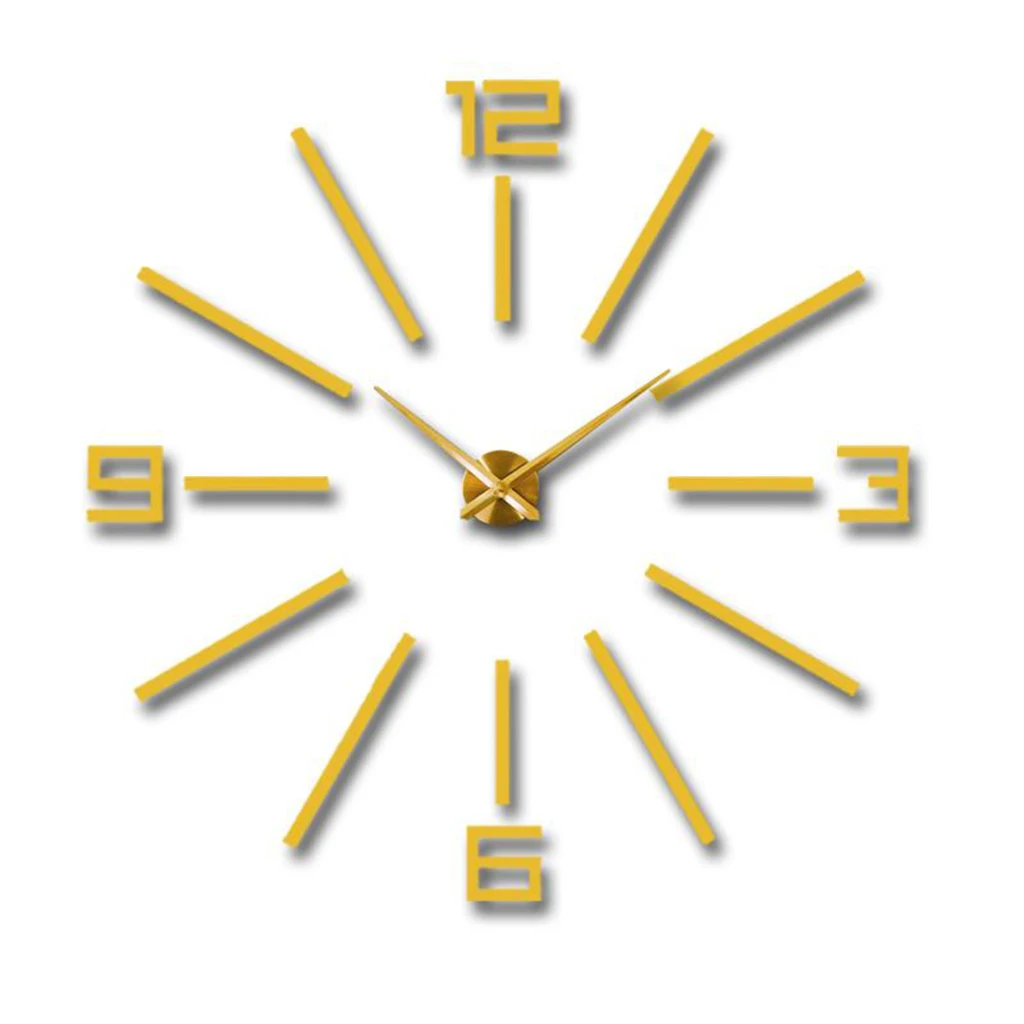 Современные аналоговые 3D зеркальные настенные часы с большим количеством