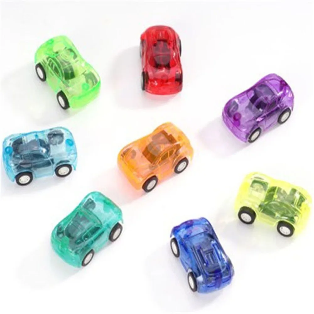 

20pcs Mini Back Car Transparent Small Vehicles Toys Funny Car for Kids Toddler (Random Color)