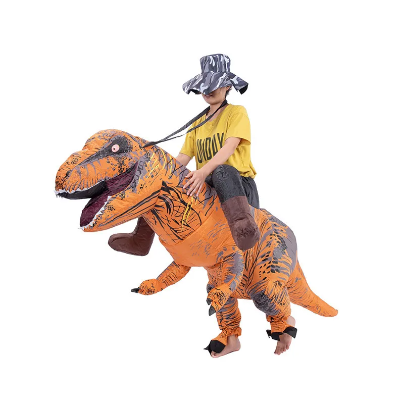 

T-REX динозавр Косплэй Хэллоуина надувной динозавр установленный тираннозавр рекс праздничный костюм Надувной Костюм смешной костюм