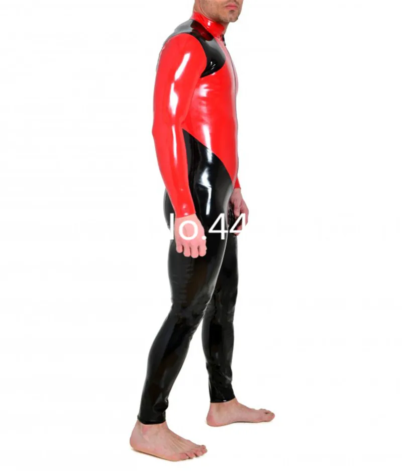 

Nature Latex Tights Catsuit With Front Zip Males' Bodysuit crotchless bodysuit porno lingerie Custom Made