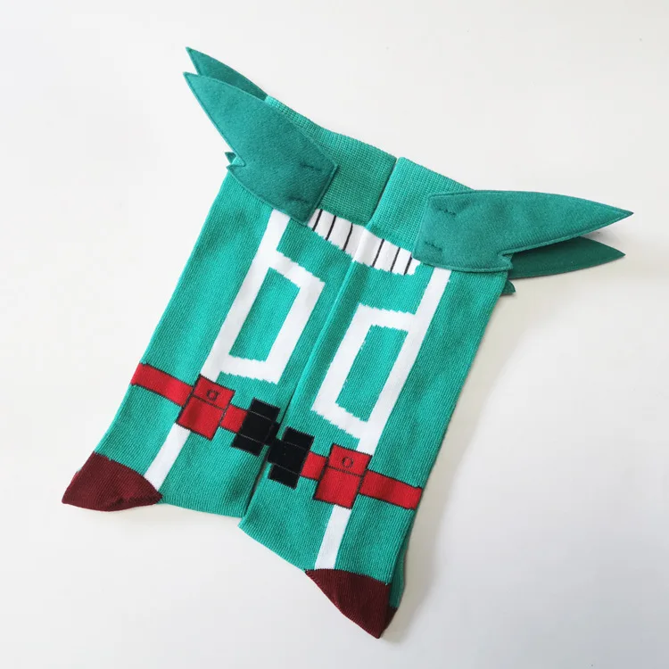 

Manufacturers selling European and American personality hand-sewn ears men's socks trend cartoon women's socks large favorably