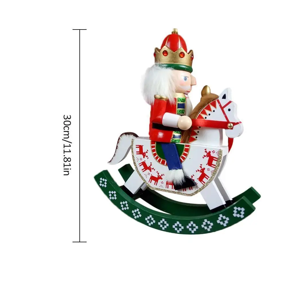 30 см креативный деревянный Щелкунчик качалка деревянная ремесла орнамент