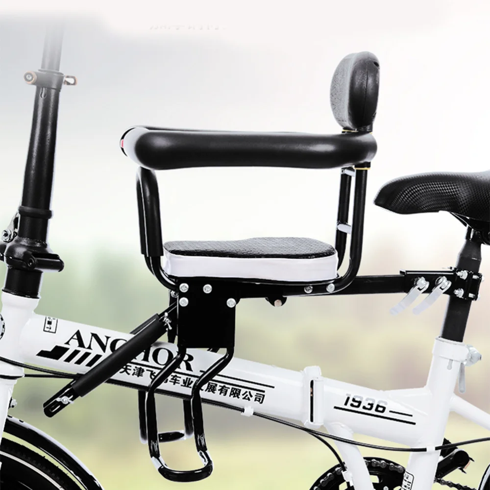 

1Pc Child Bike Seat Baby Safety Seat Bike Front Safety Chair Mountain Bike Road Bike Accessories (Black)