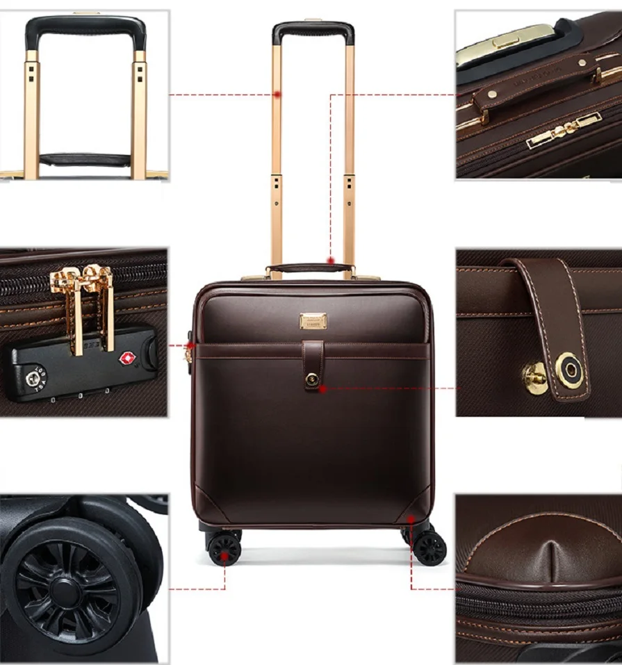 Высококачественный бизнес-чемодан из ПВХ для путешествий 16-18 дюймов | Багаж и