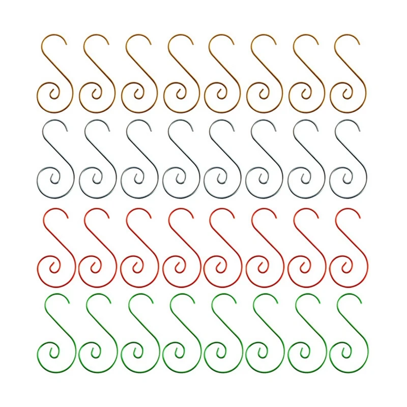 

Christmas Decorations Supplies S Shape Metal Hanging Hook for Christmas Tree Balls Ornaments Accessories Hooks