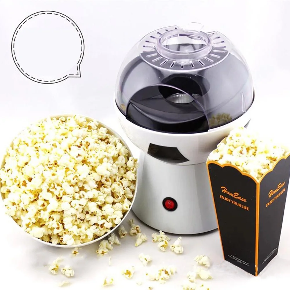 

Home Mini Popcorn Machine 1200W Fully Automatic Hot Air DIY Popcorn Machine Household Carnival Corn Popper Making 220V