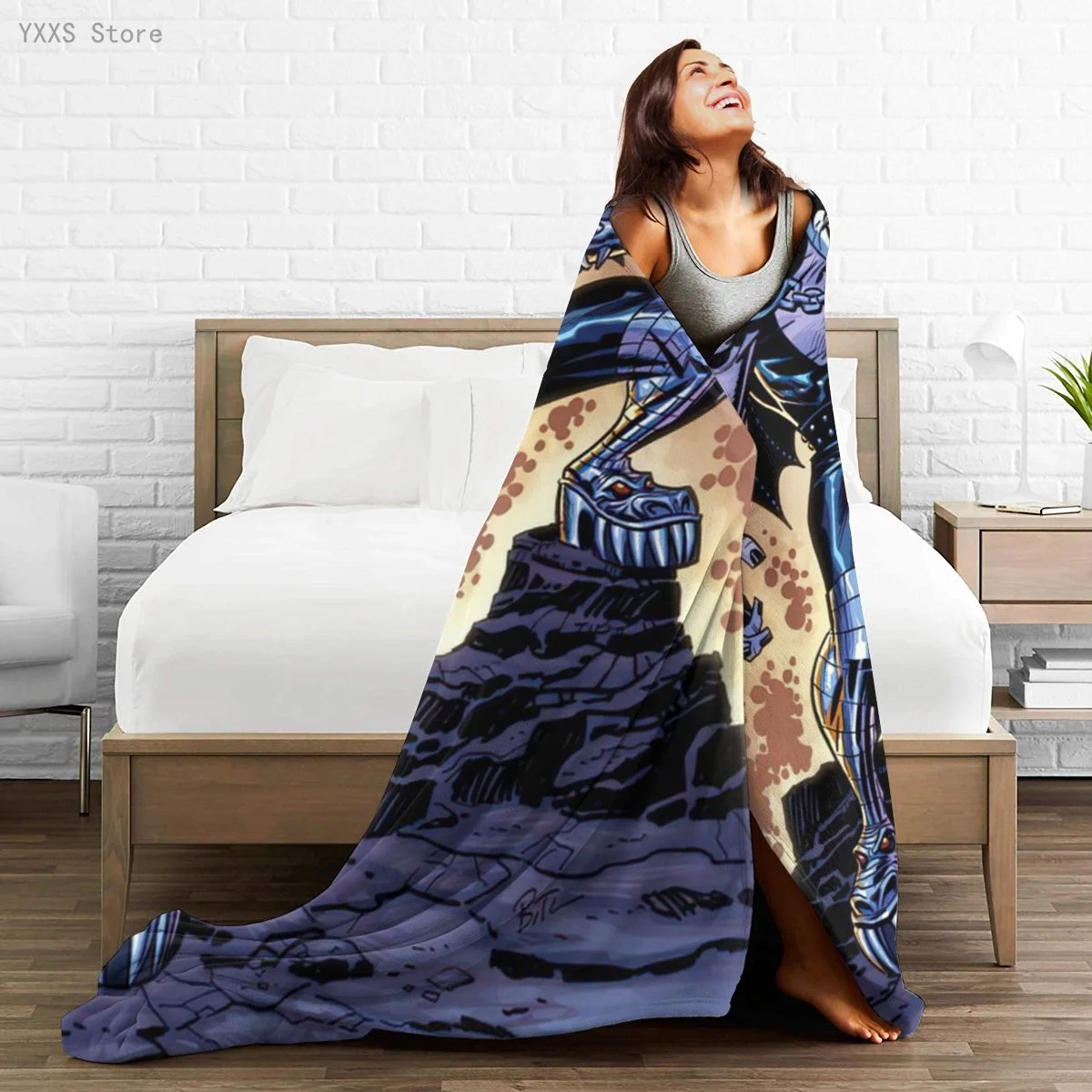 

KISS Band 3D Cartoon Sherpa Blanket Warm Super Soft Flannel Office Nap Bedspread Sofa Bedding Plush Quilt Plaids 291792412