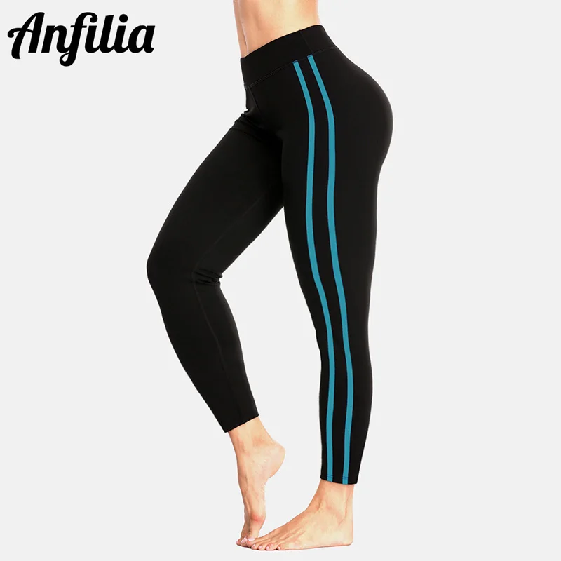 

Anfilia Women Yoga Pants Women Slim High Waist Sports Pants Gym Fitness Elastic Trousers Jogging Sport Wear Women Legging