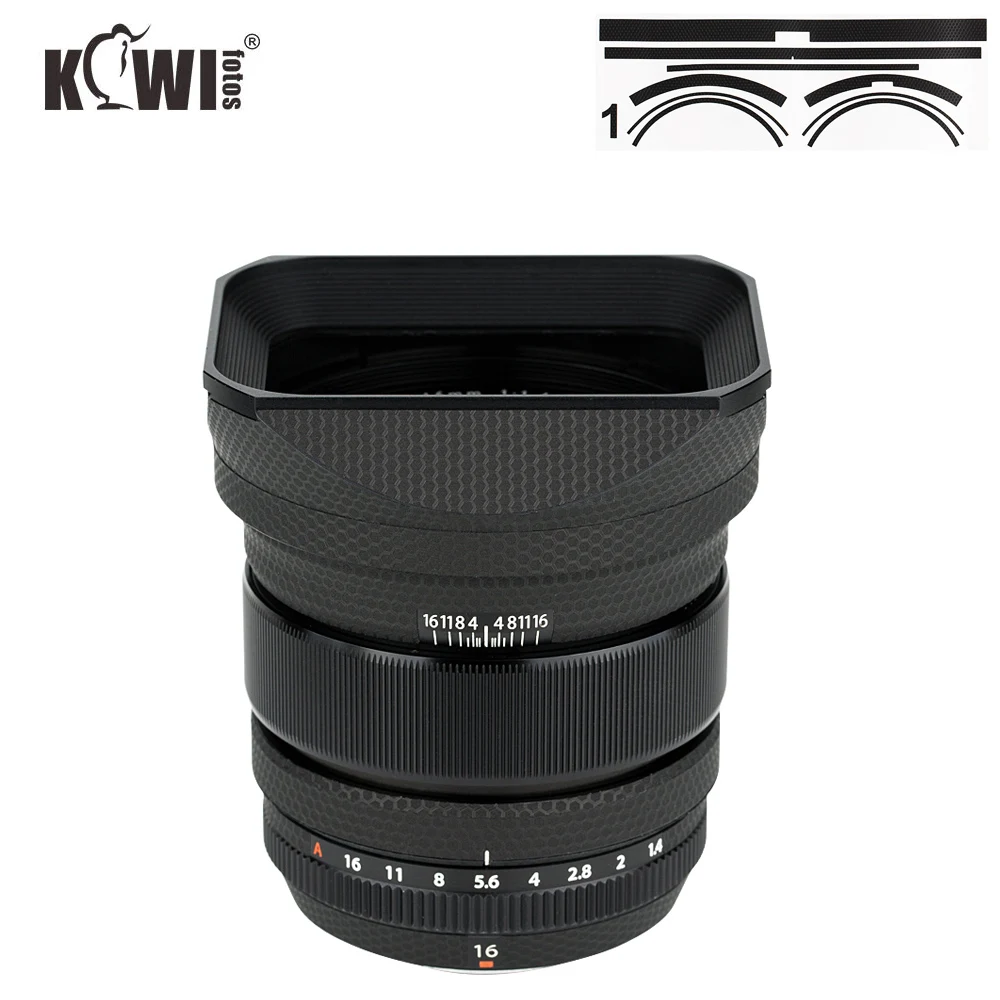 KIWIFOTOS Противоскользящий чехол для объектива и крышки защитный FUJIFILM XF 16 мм f/1 4 R WR