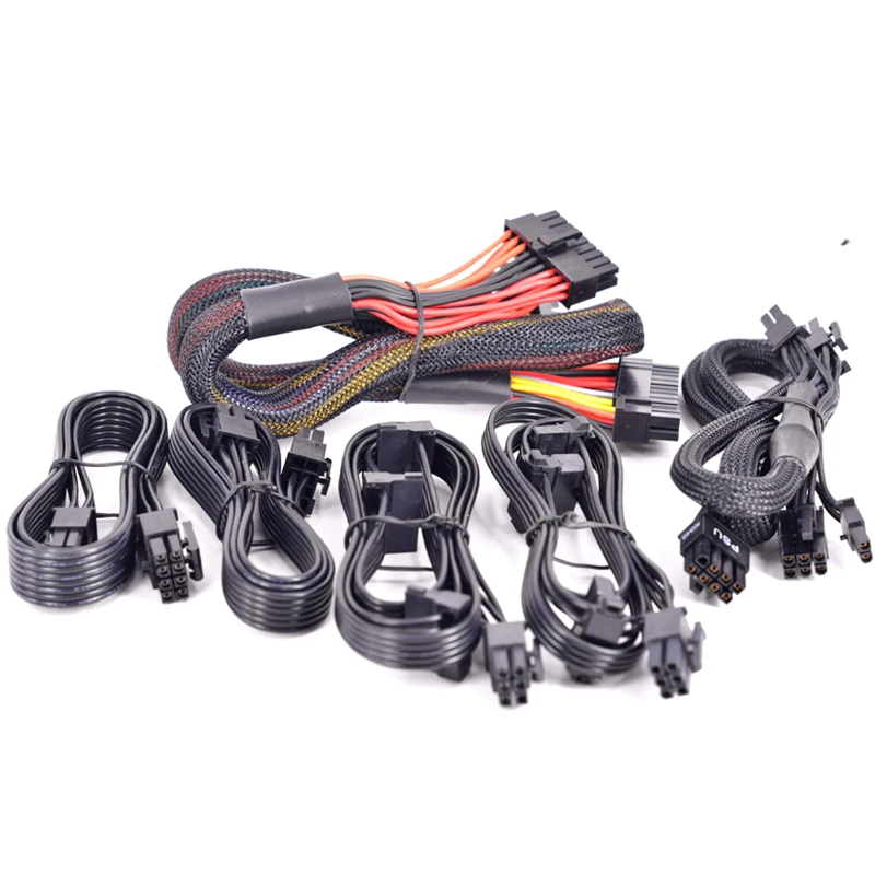 Кабель VGA для EVGA SuperNOVA 1600W G2 P2 T2 ATX 24 Pin 6 + 2pin PCIe 4 4pin 8 EPS 12V CPU SATA Molex Cable | Компьютеры и