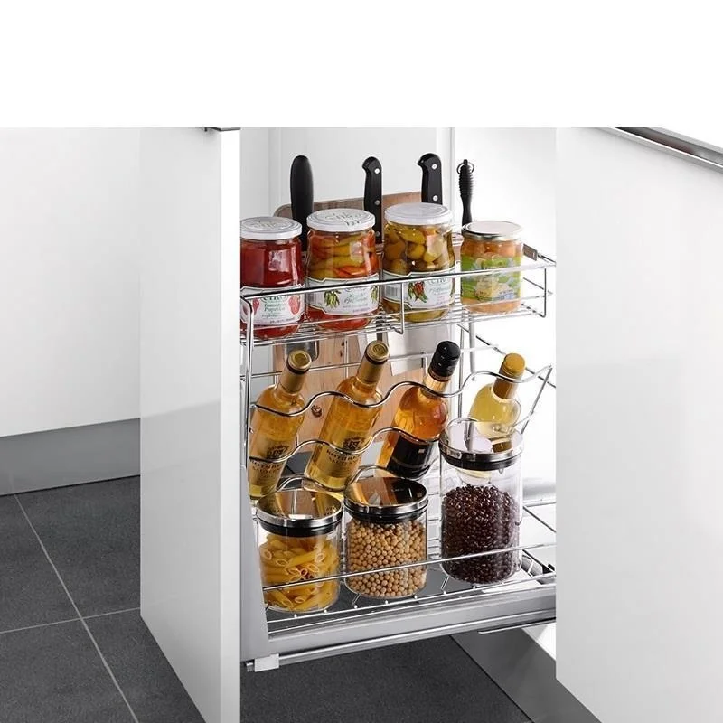 Accesorios Organizar Para Armario Cupboard Pantries Mutfak Stainless Steel Organizer Cocina Rack Kitchen Cabinet Storage Basket | Дом и сад