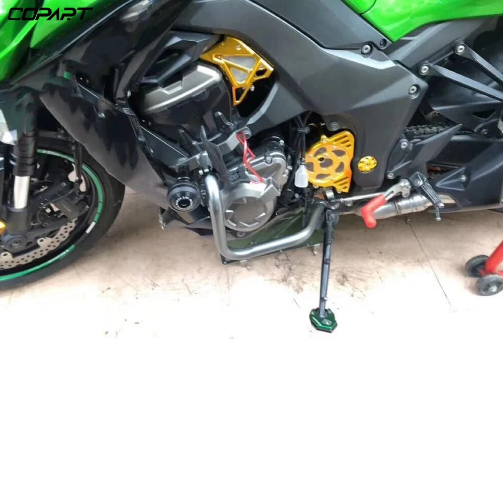 

Motorcycle Extension Foot Side Stand Pad Support Kickstand Plate Enlarge Stand For Kawasaki Z800 Z 800 2012-2016 2013 2014 2015