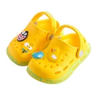 Босоножки детские с мультяшным утенком, мягкие, плоская подошва, ПВХ, летняя обувь для малышей 1, 2, 3 лет