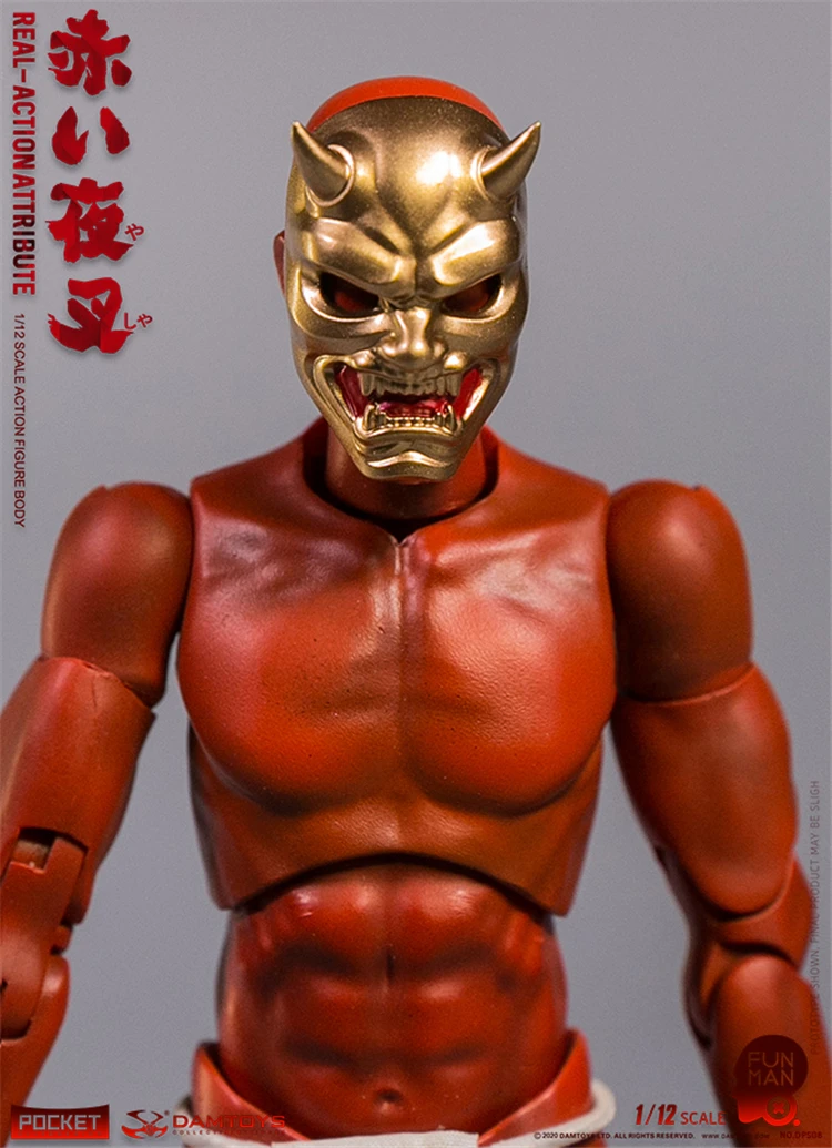 

1/12 DAMTOYS DPS08 RED YASHAMAN Action Figure 6'' Action Body With YASHA MASK Weapon Model