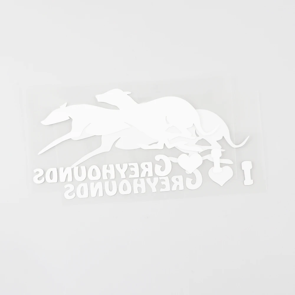 

YJZT 15.7CM7.7CM I love Greyhounds Fashion Vinyl Car Sticker Decal Black/Silver Accessories 8C-0609