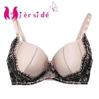 mierside ra126 padded push up bra pink black flower lace women underwear sexy lingerie plus size 32 44 dddddefffgh