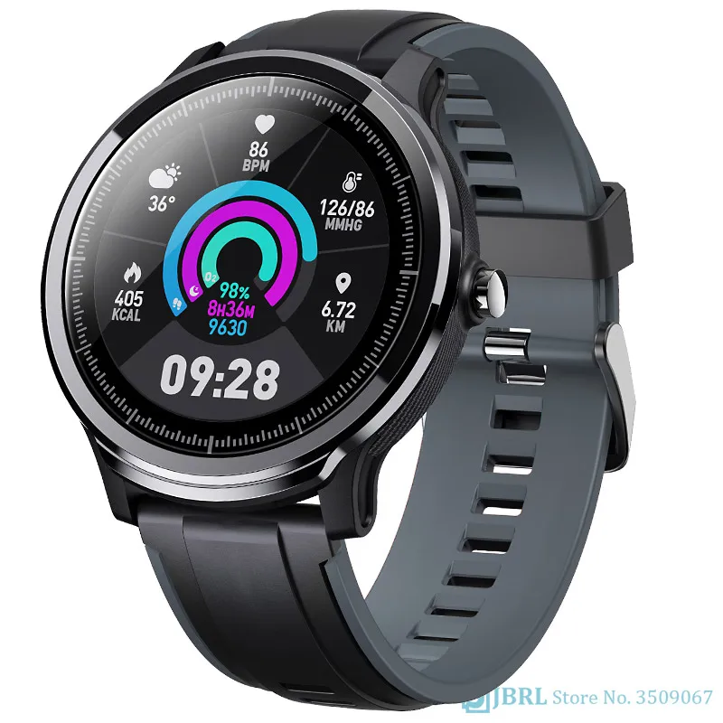 Круглые Смарт-часы для мужчин полностью сенсорные мужские IP68 Водонепроницаемые