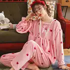 Пижамный комплект женский зимний на флисе, размеры 5XL, 120 кг