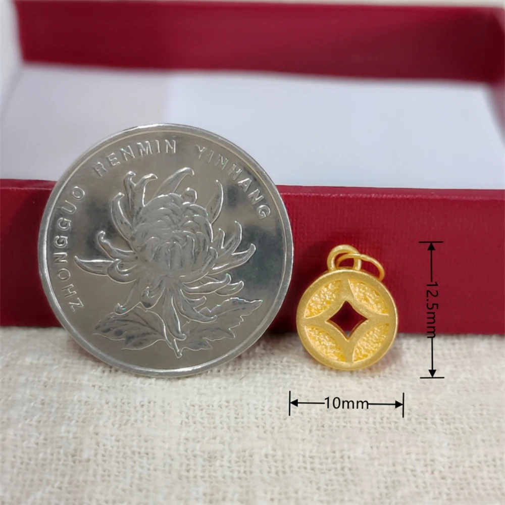 1 шт. Подвеска из настоящего желтого золота 24 К 3D подвеска в виде счастливой