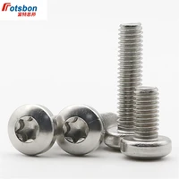 m5m6 hexalobular socket pan head screws vis six lobe round head screw bolt machine socket bolts 304 stainless steel iso14583 pc