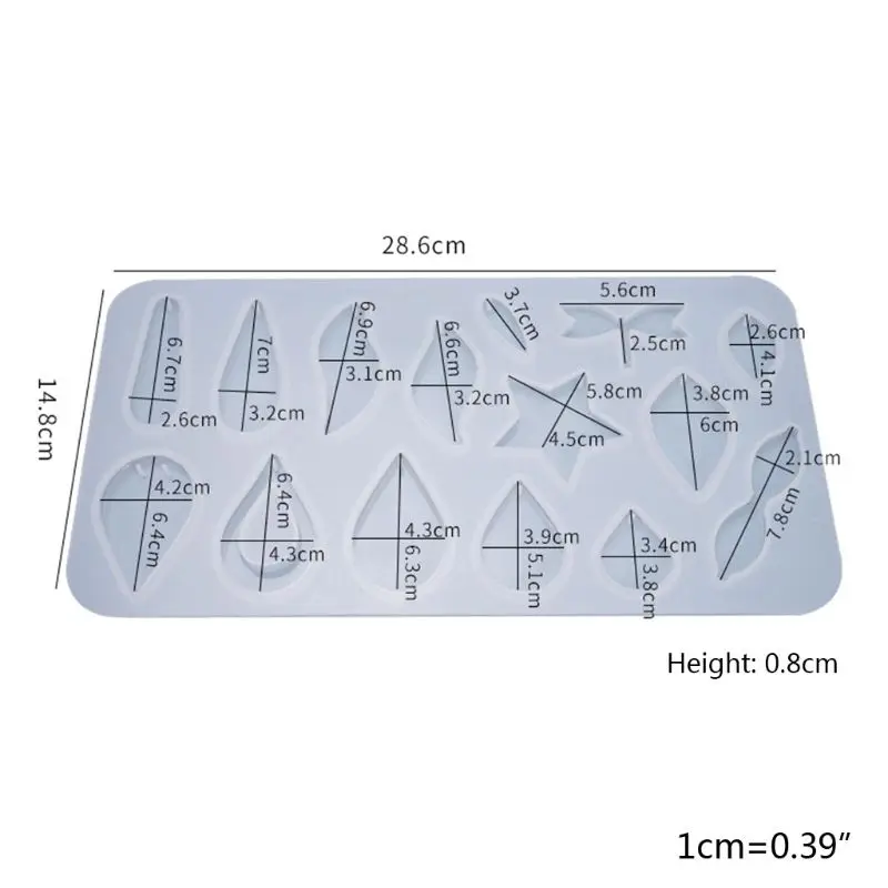 

Crystal Epoxy Resin Mold Earrings Necklace Pendants Casting Silicone Mould DIY Crafts Jewelry Making Tools