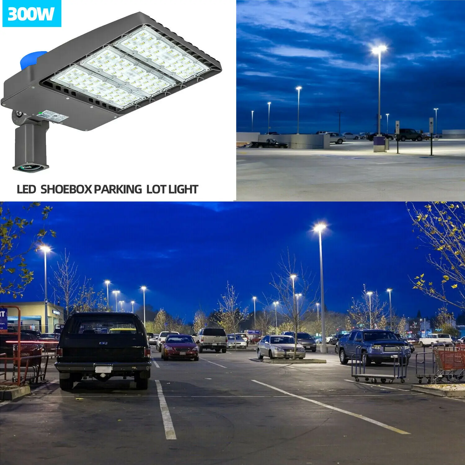 Светодиодный фсветильник светильник для парковки с фотоэлементом 300 Вт 200 100-277 В