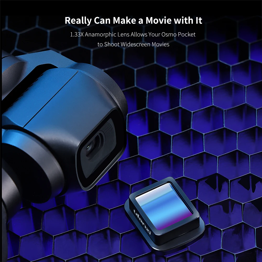 Ulanzi OP 11 Osmo Pocket 1.33X Anamorphic Lens 4K DH широкоугольный объектив для DJI Gimbal Accessories|Аксессуары