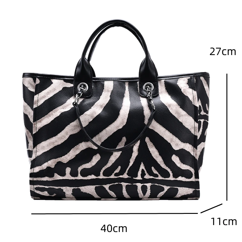 

Fashion Animal Print Big Tote Bags for Women Shoulder Bag Designer Chain Handbag Luxury Hand Bag Large Capacity Shopper New Sac