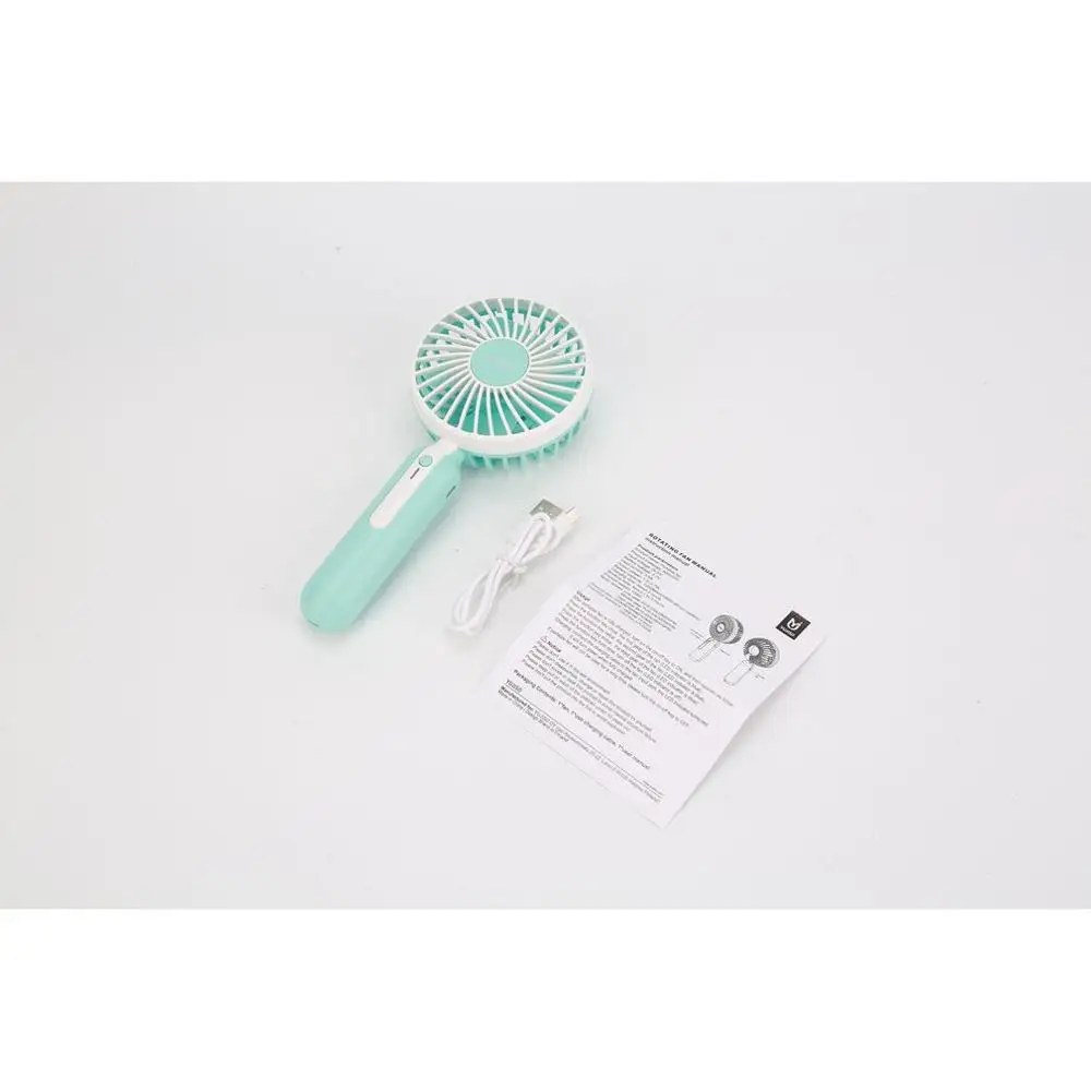 Портативный ручной мини вентилятор с USB перезаряжаемый встроенный аккумулятор